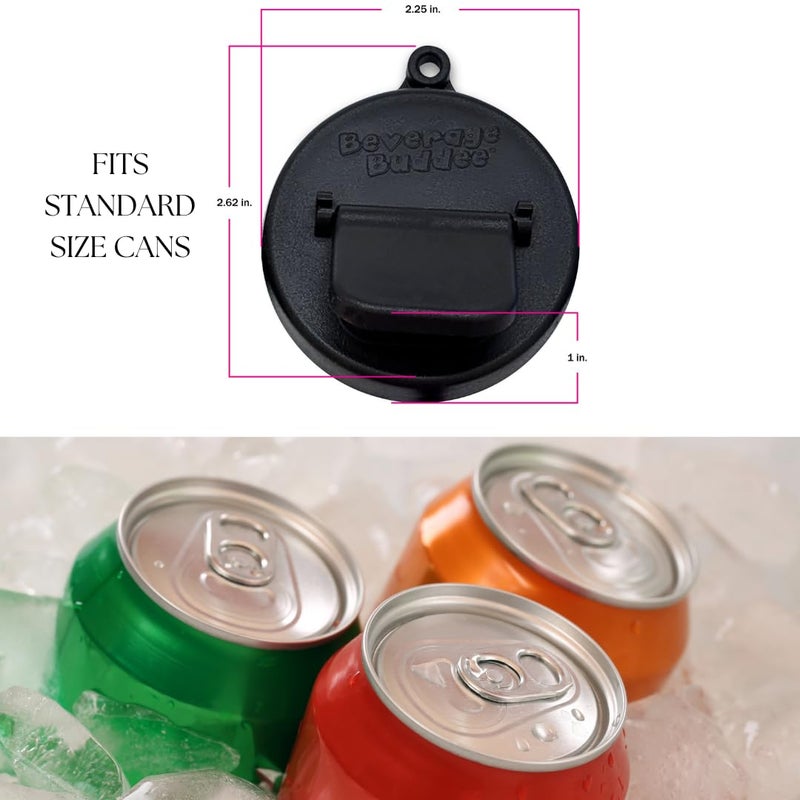 Beverage Buddee Can Cover - Can Cover For Standard Size Soda/Beer/Energy Drink Cans - Made In The USA - BPA-PCB Free - Assort Colors (Plain - 12 Pack) - Image 2
